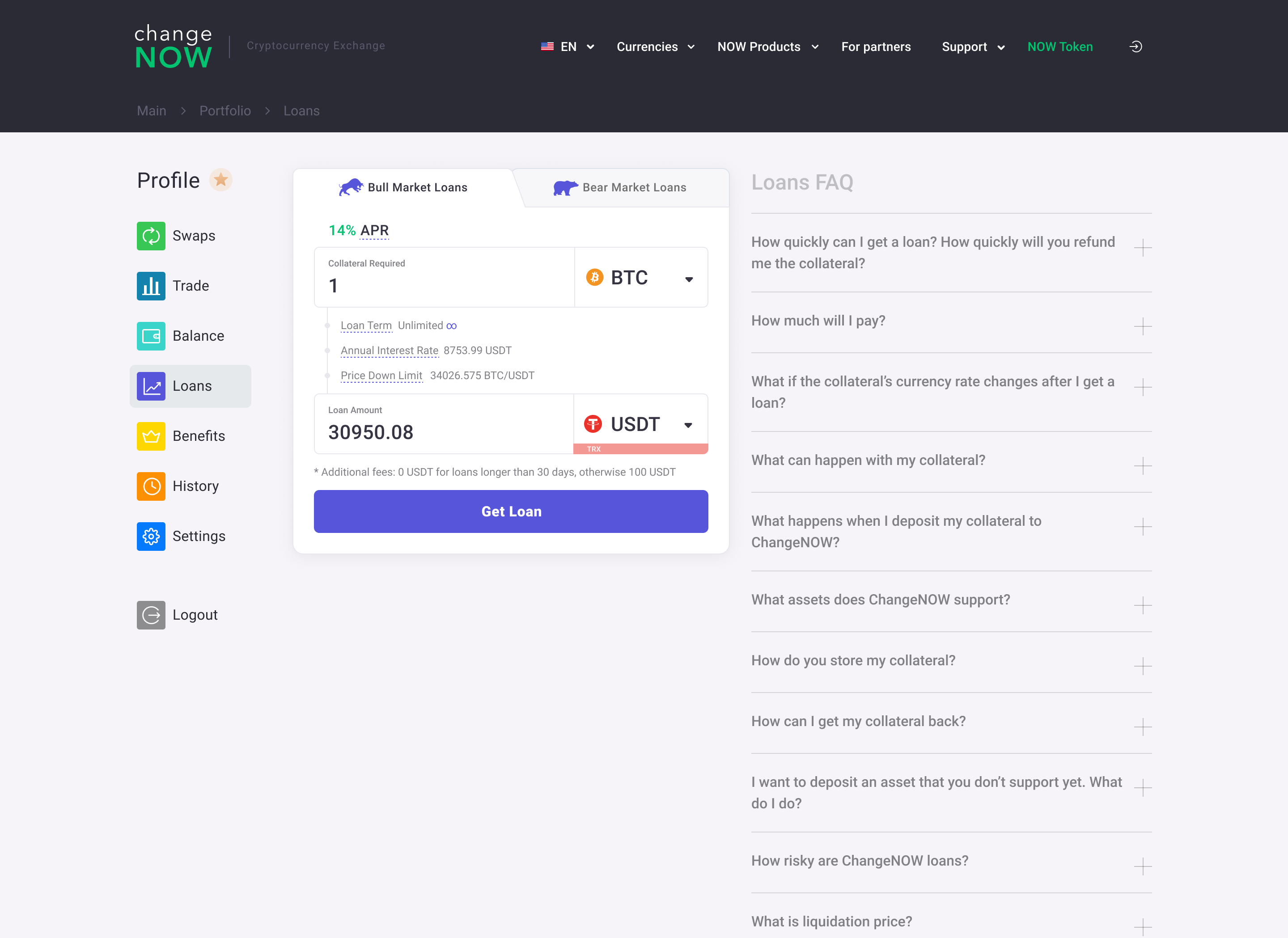 Example screen